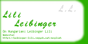 lili leibinger business card